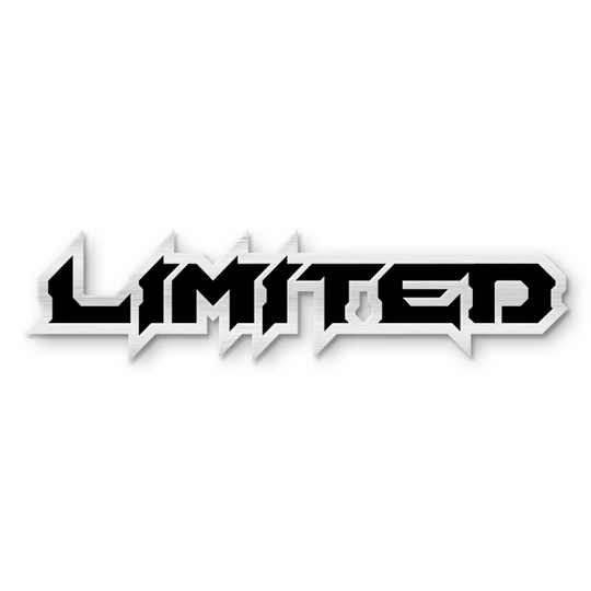 Emblema de texto personalizado limitado - Aluminio recubierto de polvo - Elija sus colores