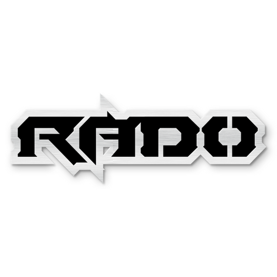 Emblema de texto Rado personalizado: aluminio recubierto de polvo: elija sus colores