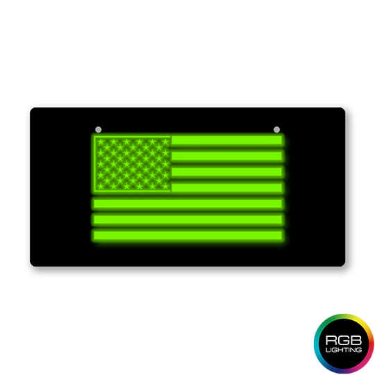 Cubierta de matrícula LED con bandera estadounidense