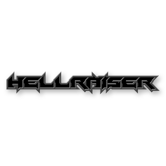Emblema de texto Hellraiser personalizado: aluminio recubierto de polvo: elija sus colores