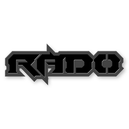 Emblema de texto Rado personalizado: aluminio recubierto de polvo: elija sus colores