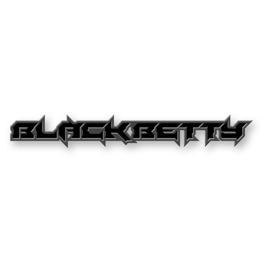 Emblema de texto personalizado de Black Betty: aluminio con revestimiento en polvo: elija sus colores