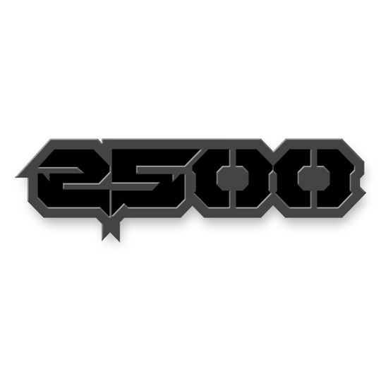 Emblema de texto personalizado 2500: aluminio recubierto de polvo: elija sus colores