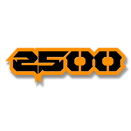 Emblema de texto personalizado 2500: aluminio recubierto de polvo: elija sus colores