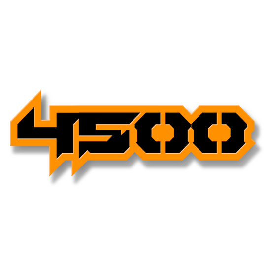Emblema de texto 4500 personalizado: aluminio recubierto de polvo: elija sus colores