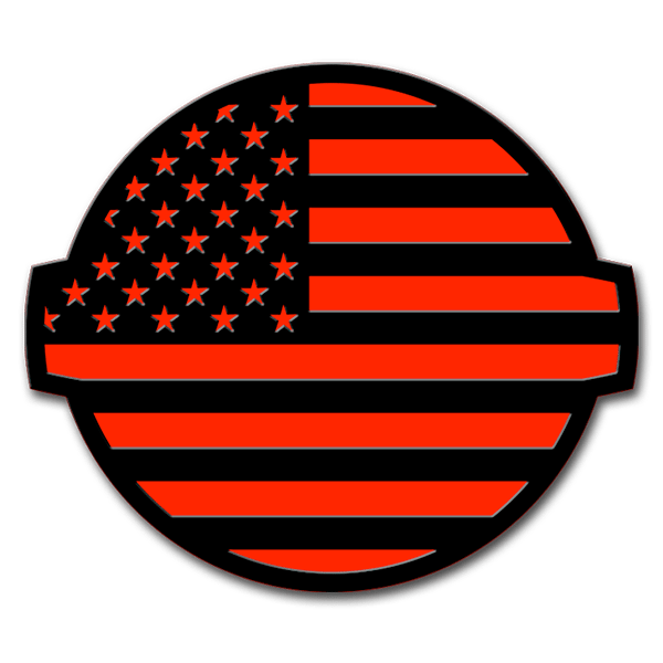 Emblema de la bandera estadounidense personalizable: se adapta a la parrilla o al portón trasero del Nissan® Titan® 2016-2024