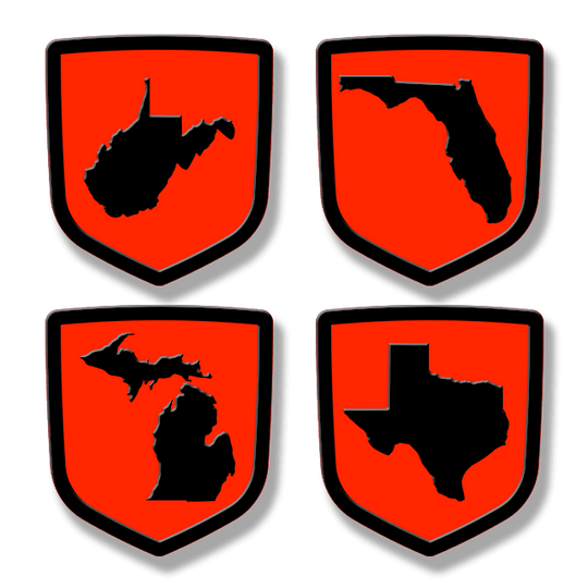 State Outline Tailgate Emblem