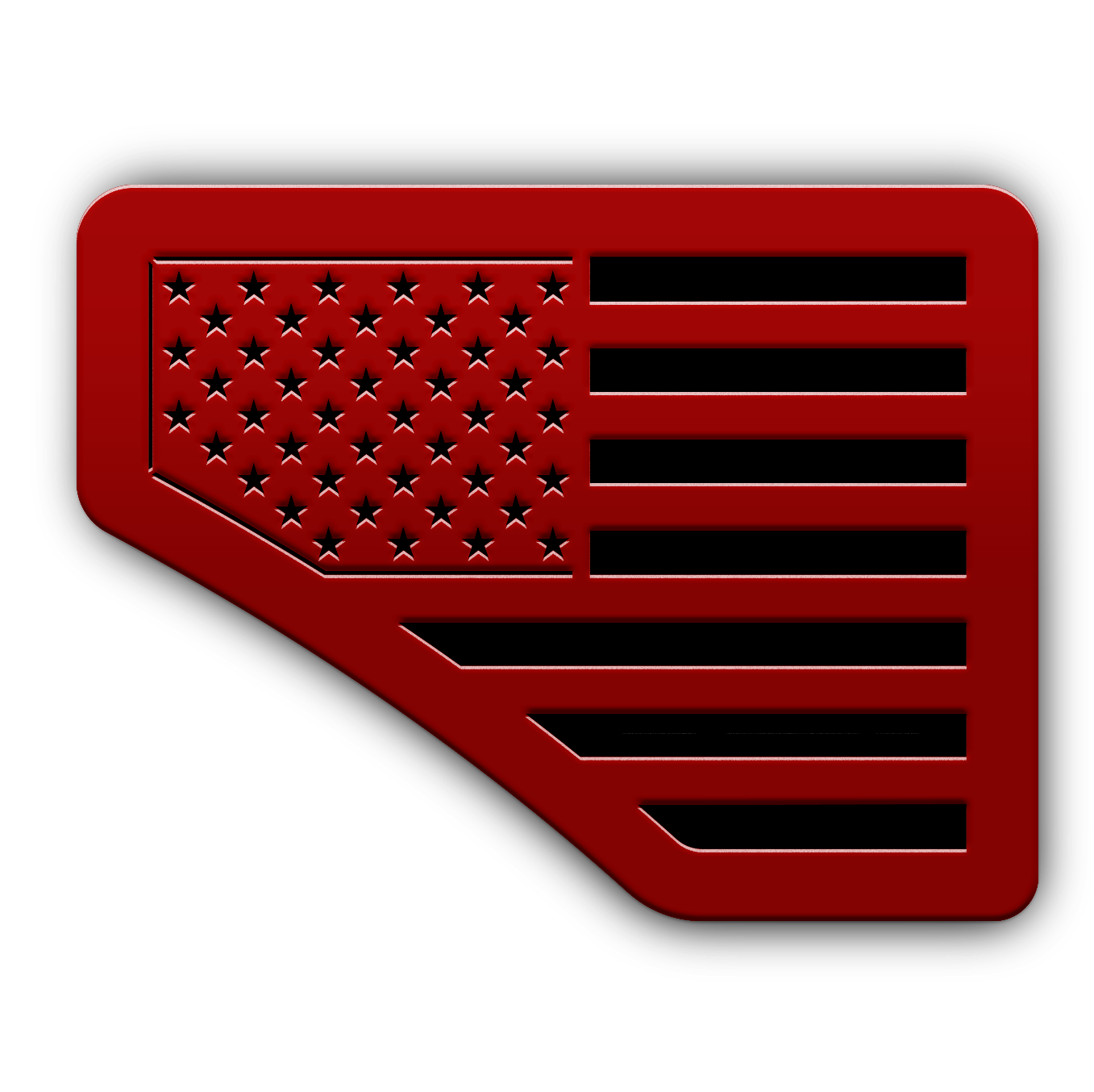 2-Piece Aluminum Flag Motorsport Emblem – Trunk & Fender Decal Badge Sticker