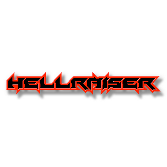 Emblema de texto Hellraiser personalizado: aluminio recubierto de polvo: elija sus colores