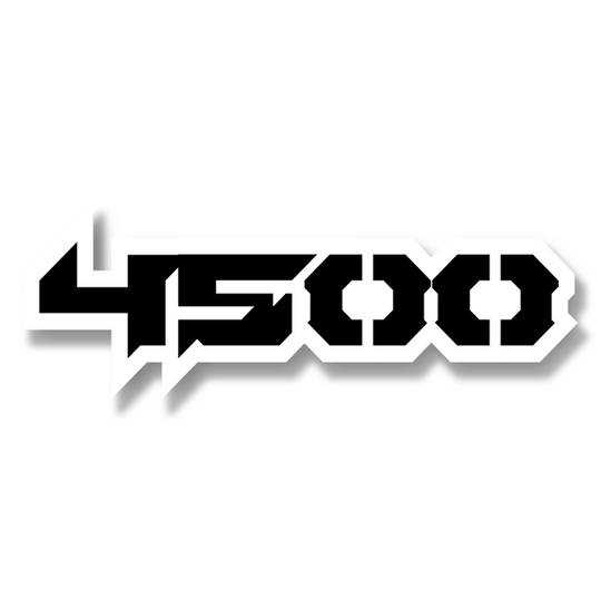 Emblema de texto 4500 personalizado: aluminio recubierto de polvo: elija sus colores
