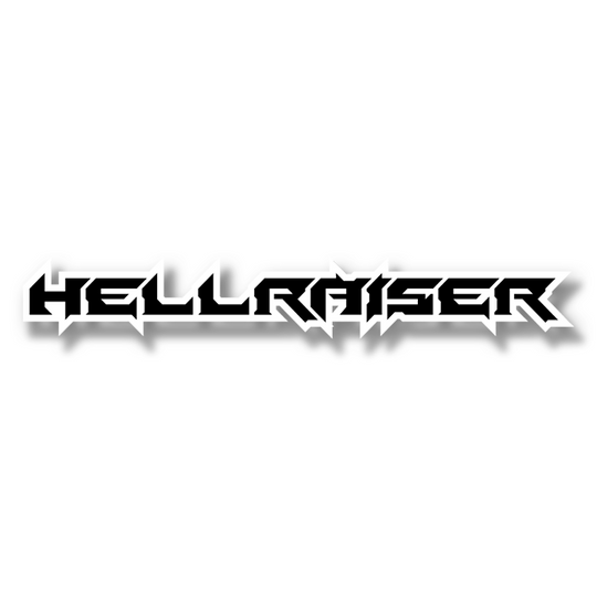 Emblema de texto Hellraiser personalizado: aluminio recubierto de polvo: elija sus colores