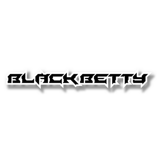 Emblema de texto personalizado de Black Betty: aluminio con revestimiento en polvo: elija sus colores