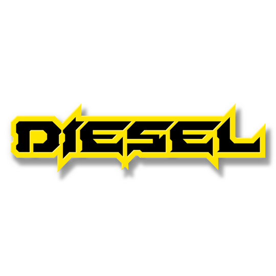 Emblema de texto Diesel personalizado: aluminio recubierto de polvo: elija sus colores