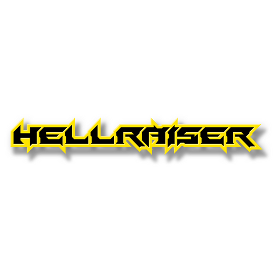 Emblema de texto Hellraiser personalizado: aluminio recubierto de polvo: elija sus colores