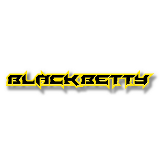 Emblema de texto personalizado de Black Betty: aluminio con revestimiento en polvo: elija sus colores