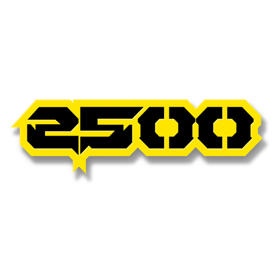 Emblema de texto personalizado 2500: aluminio recubierto de polvo: elija sus colores