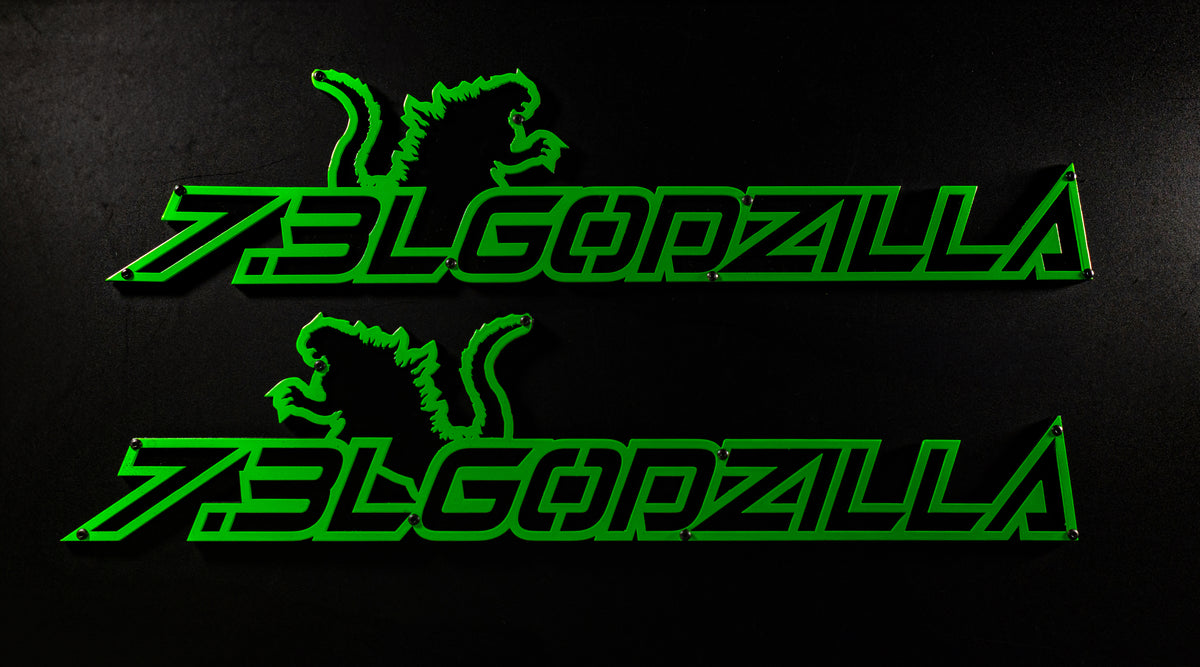Godzilla Text Yellow Godzilla Badges – Main Event Emblems