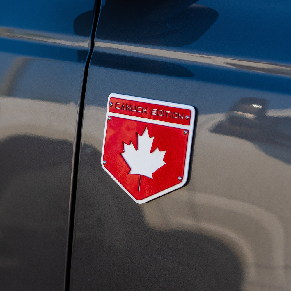 Canuck Edition Bronco Emblem (Pair) - Powder Coated Aluminum - Fully Customizable - Fits Bronco® Big Bend®