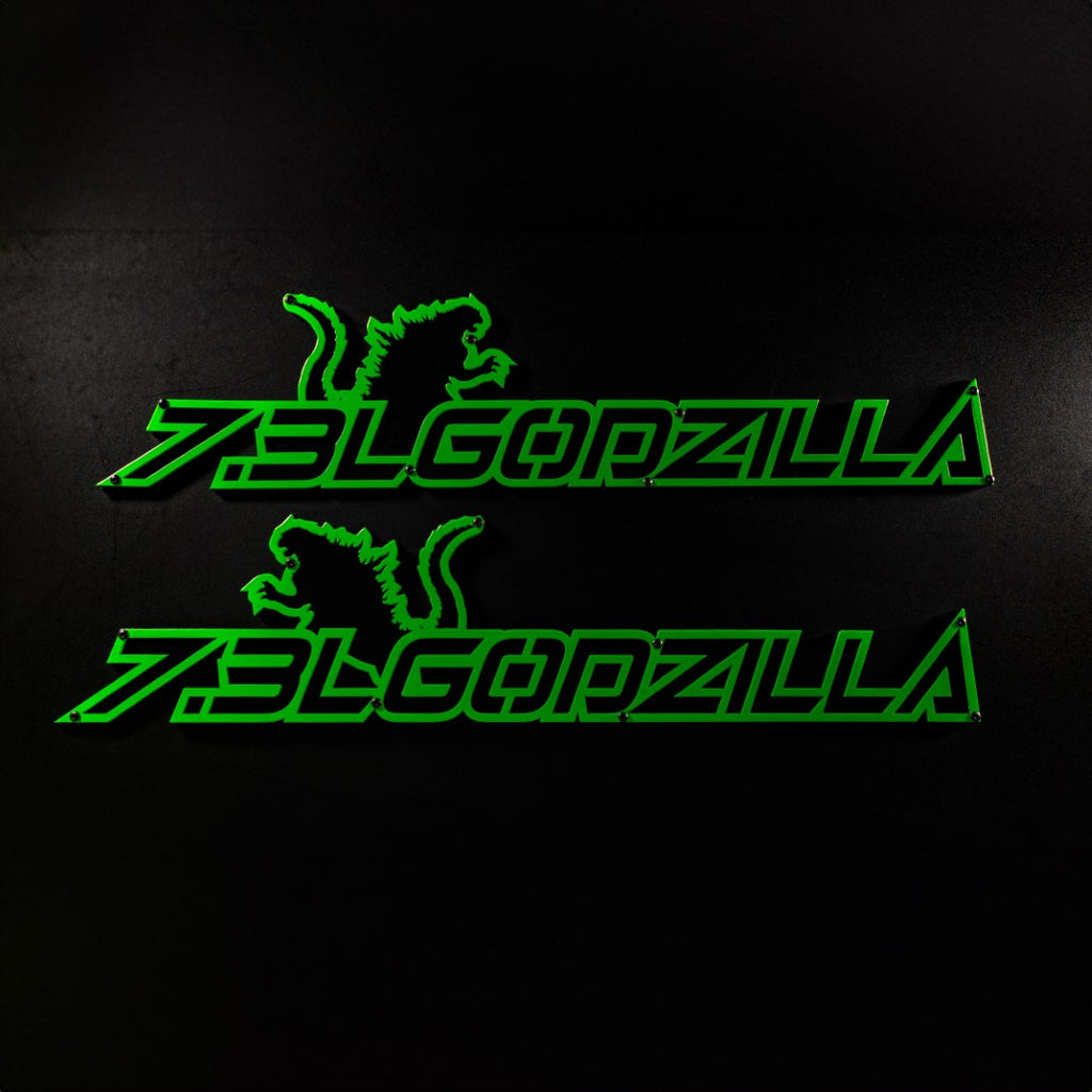 7.3 Godzilla Emblem - Universal Fitment - Pair – Main Event Emblems