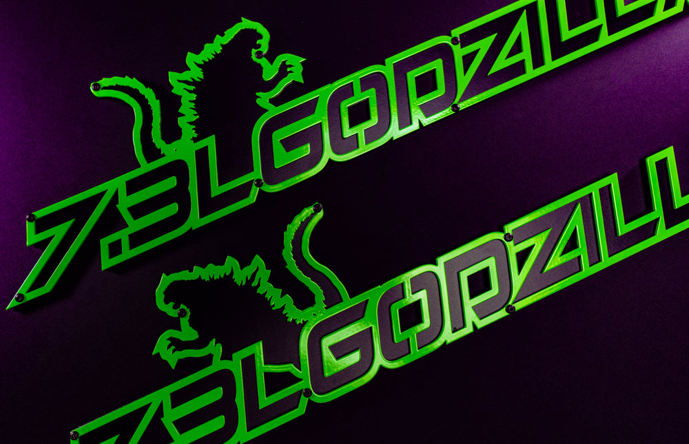Godzilla Text 2 Godzilla Badges – Main Event Emblems