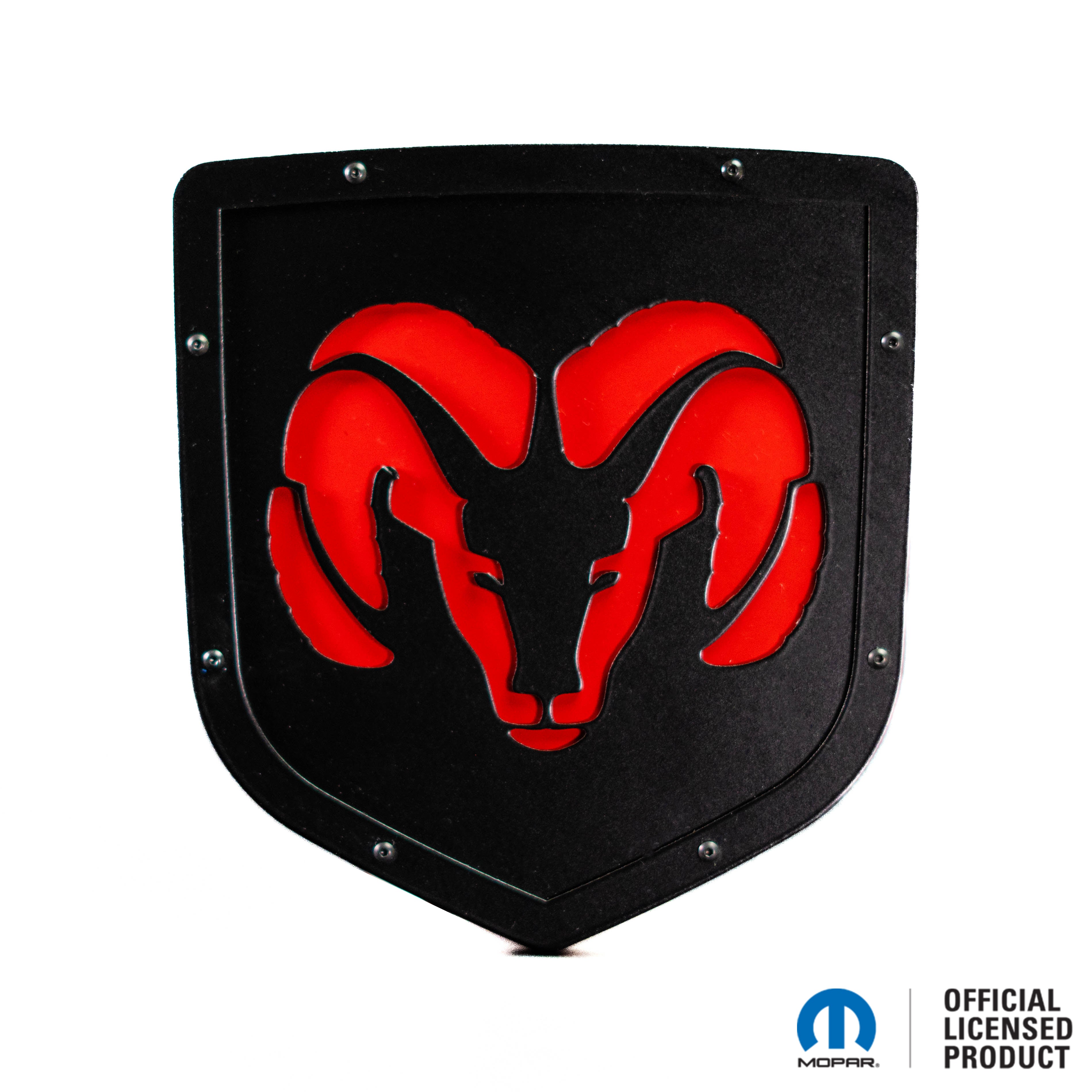 Genuine Dodge Ram Hood Emblem Badge 55295241 - OEM Chrome/Black/Red For 1500 2500 Truck