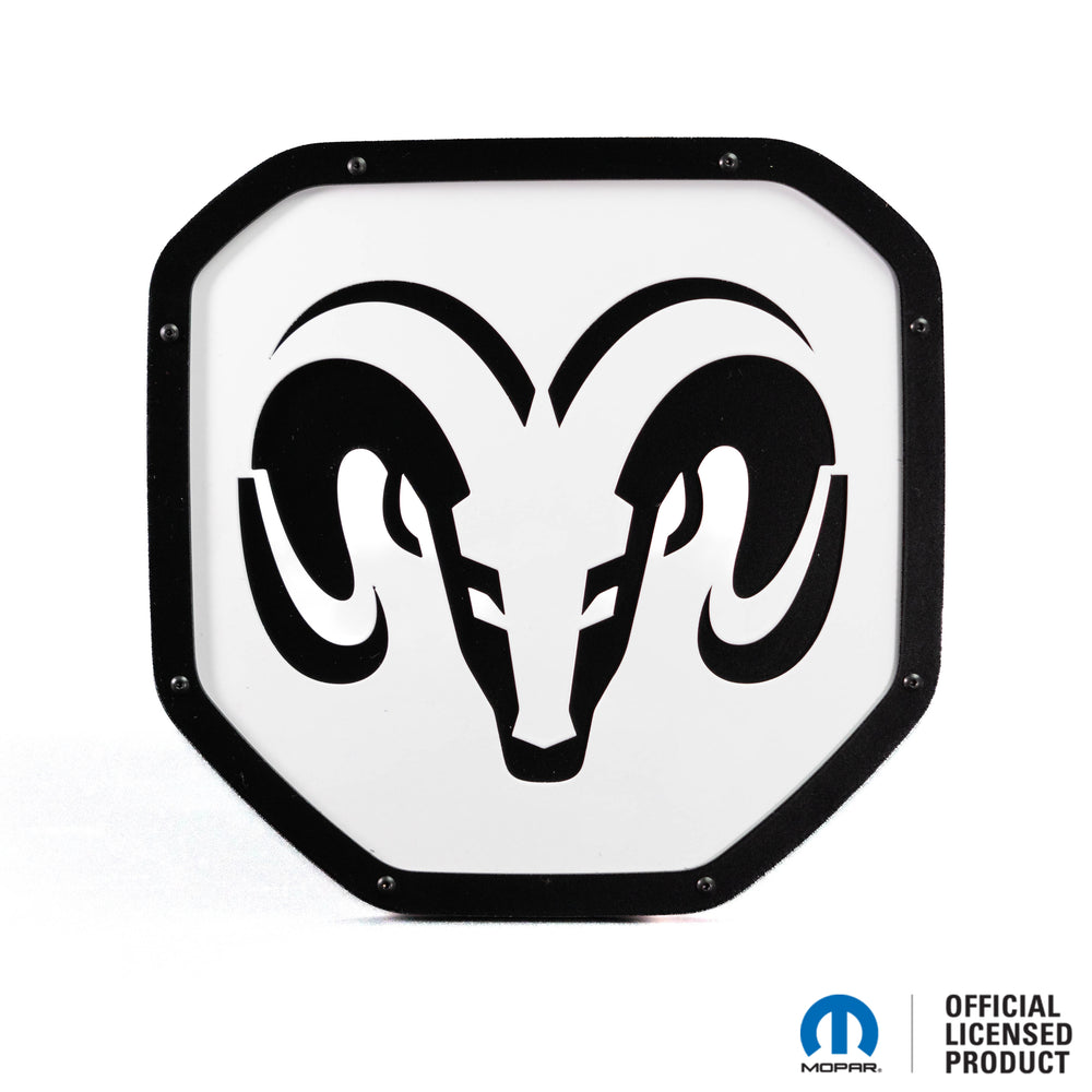 Officially Licensed RAM® Head Style 1 Shield Emblem - Fits 2019 - 2024 RAM® 1500, 2500, 3500 Tailgate