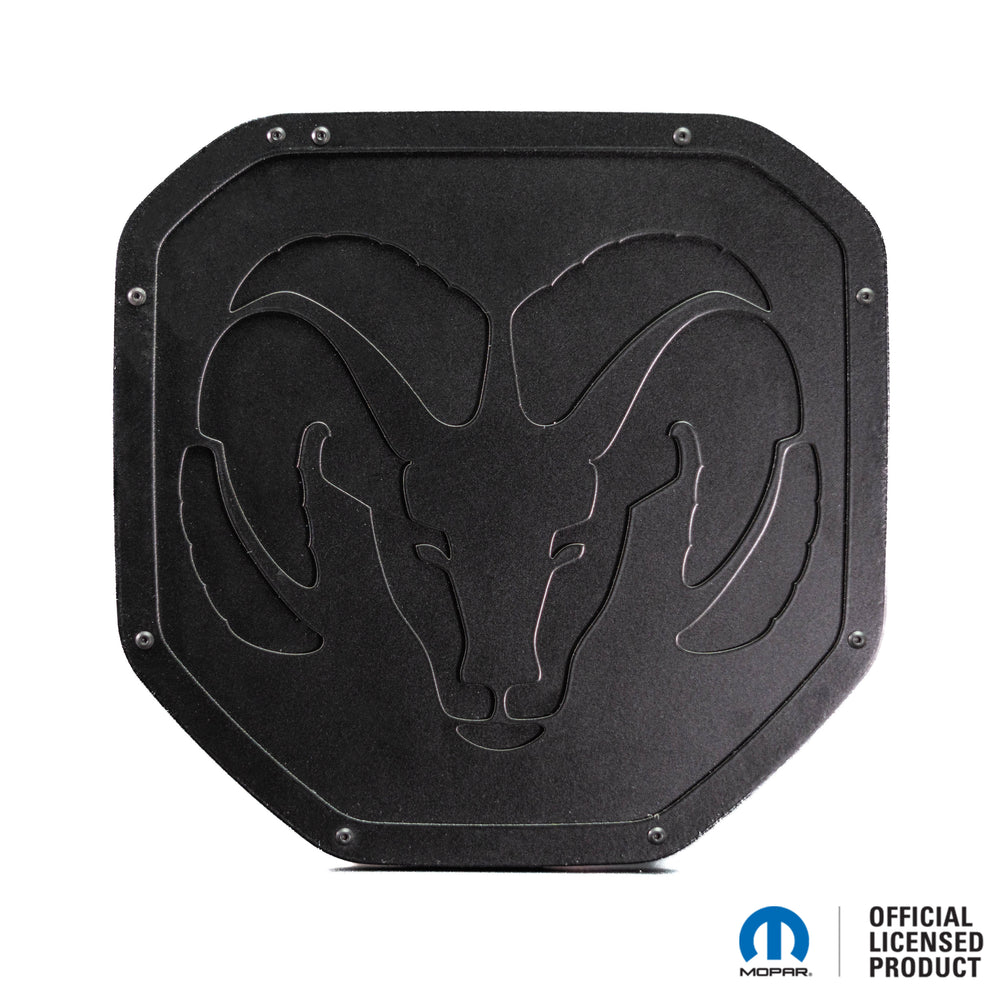 Officially Licensed RAM® Head Style 2 Shield Emblem - Fits 2019 - 2024 RAM® 1500, 2500, 3500 Tailgate