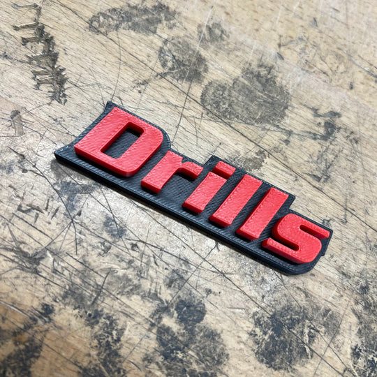 Emblèmes de tiroir de boîte à outils personnalisés - Perceuses