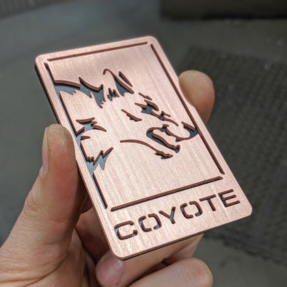 Brushed Copper Coyote Emblem - Fits 2015+ Mustang® Grille + Decklid