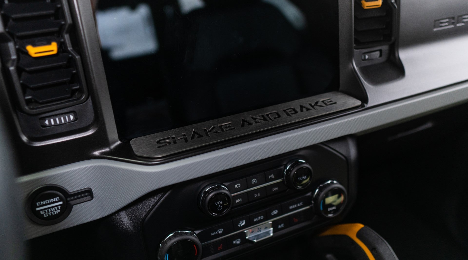 Custom Text Screen Sill Emblem (12" Screens Only) - Powder Coated Aluminum - Fully Customizable - Fits Bronco®