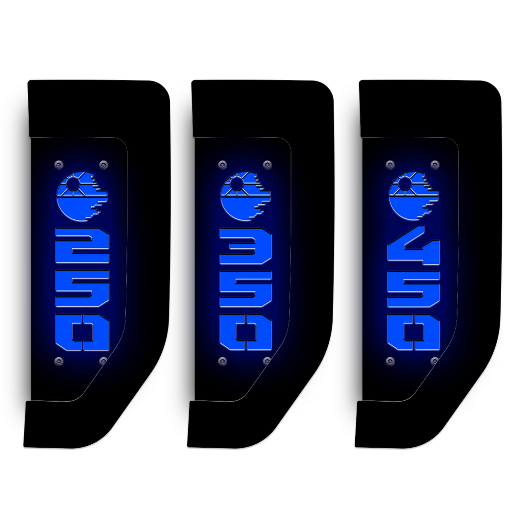 Star Ship 2017-2022 Ford® Super Duty® Fender Badge Replacement Set - Fully Customizable - LED and Non-LED