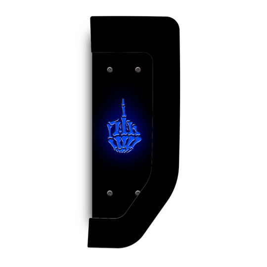 Skeleton Middle Finger 2017-2022 Ford® Super Duty® Fender Badge Replacement Set - Fully Customizable - LED and Non-LED
