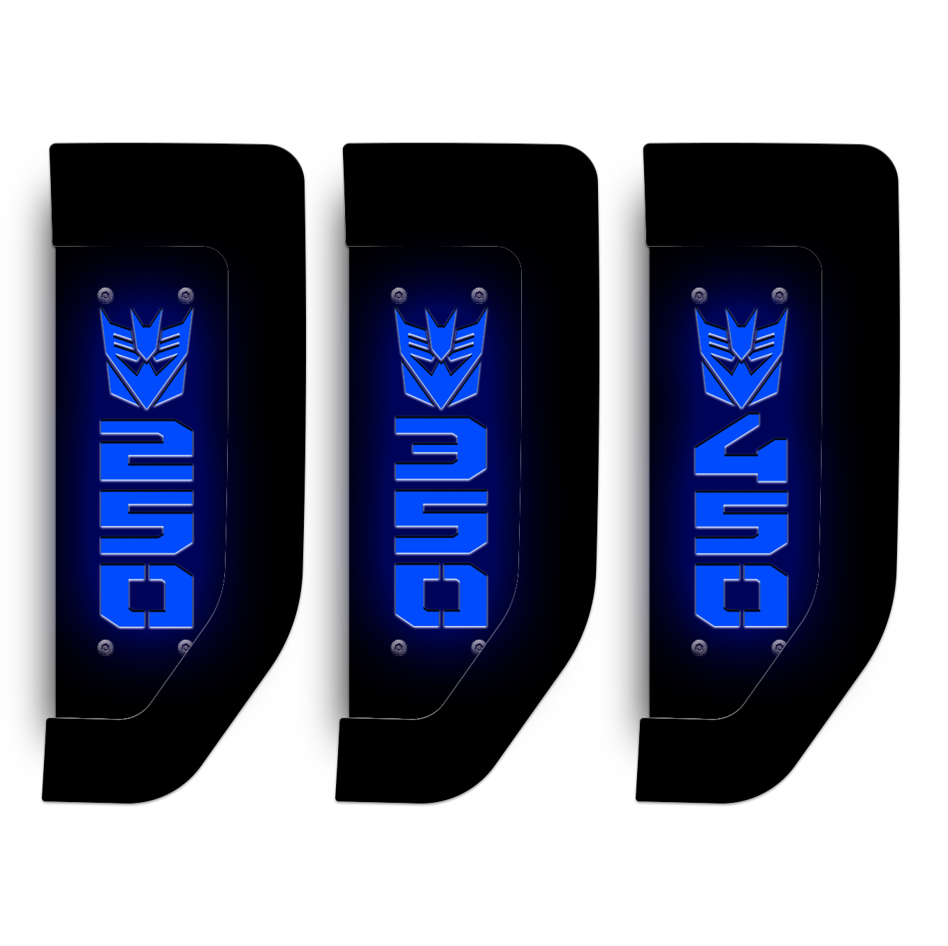 Decepticon 2017-2022 Ford® Super Duty® Fender Badge Replacement Set - Fully Customizable - LED and Non-LED