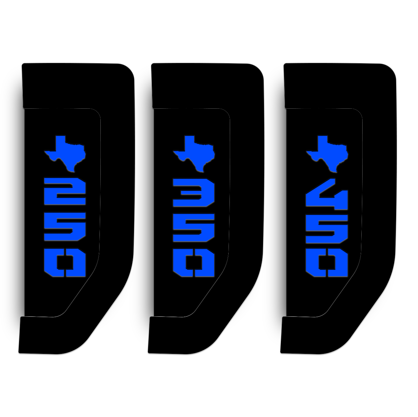 Texas State 2017-2022 Ford® Super Duty® Fender Badge Replacement Set - Fully Customizable - LED and Non-LED