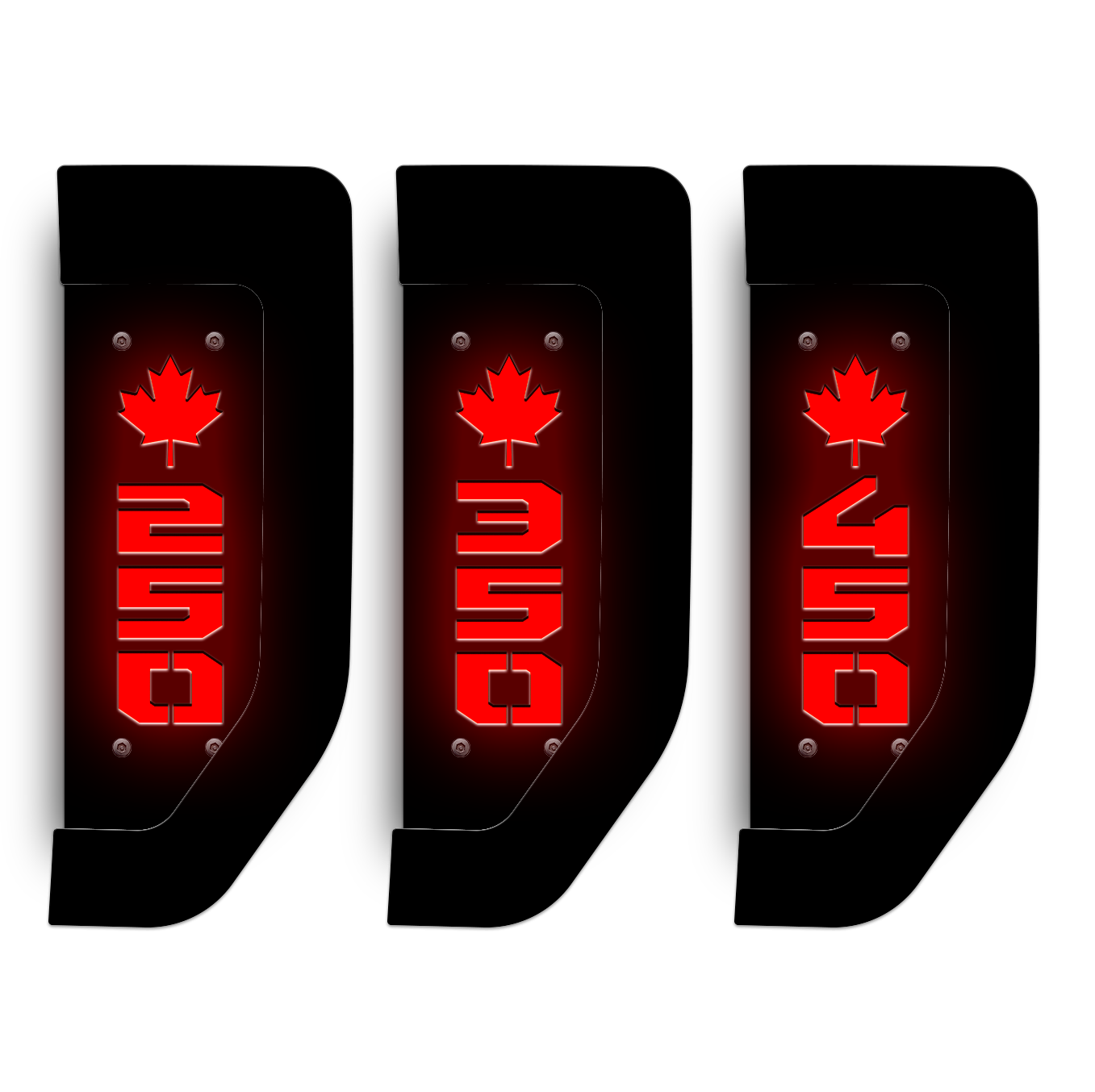 Maple Leaf 2017-2022 Ford® Super Duty® Fender Badge Replacement Set - Fully Customizable - LED and Non-LED