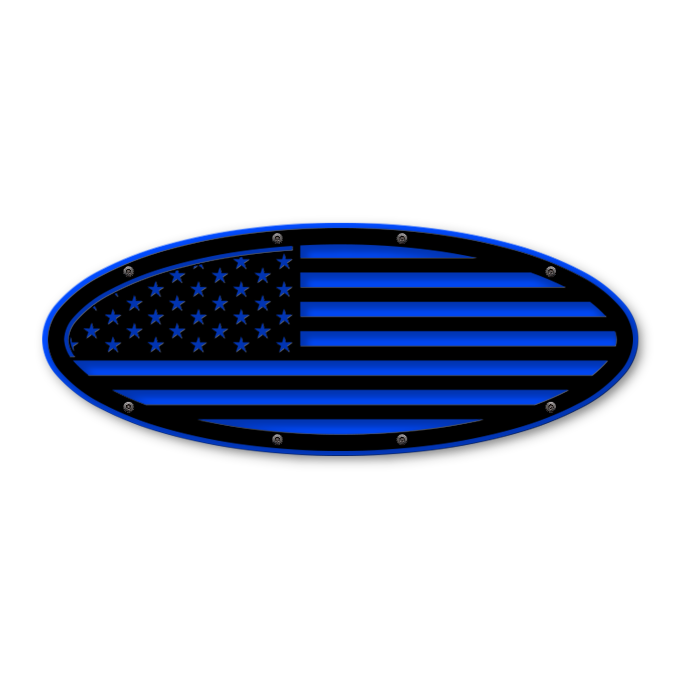 American Flag Oval Replacement - Fits Multiple Ford® Trucks - Fully Customizable Colors