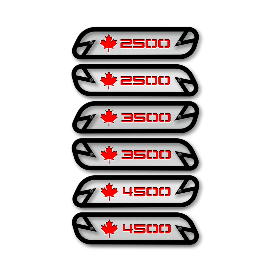 Maple Leaf 2500/3500/4500 Hood Emblem Replacements - Fits 2019-2023 Ram® 2500, 3500, 4500 - Fully Customizable, LED or Non-LED