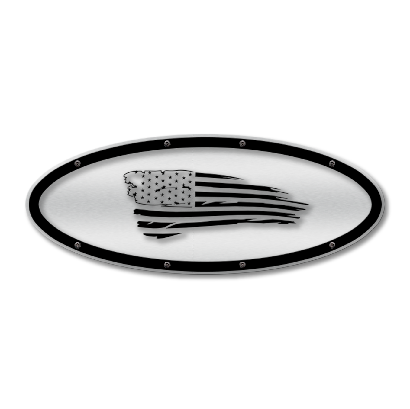 Tattered Flag Oval Replacement - Fits Multiple Ford® Trucks - Fully Customizable Colors