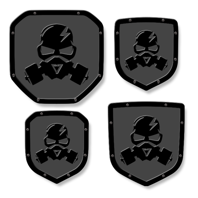 Gas Mask Shield Emblem - RAM® Trucks, Grille or Tailgate - Fits Multiple Models and Years