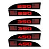 American Flag 250, 350, or 450 11-16 Ford® Super Duty® Fender Badge Replacements - Fully Customizable, LED and Non-LED