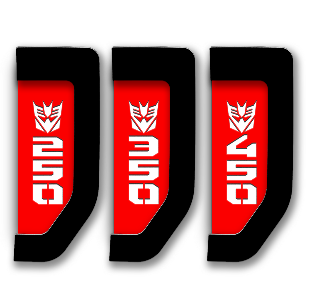 decepticon card sleeves Decepticon 2017-2022 Ford® Super Duty® Fender Badge Replacement Set