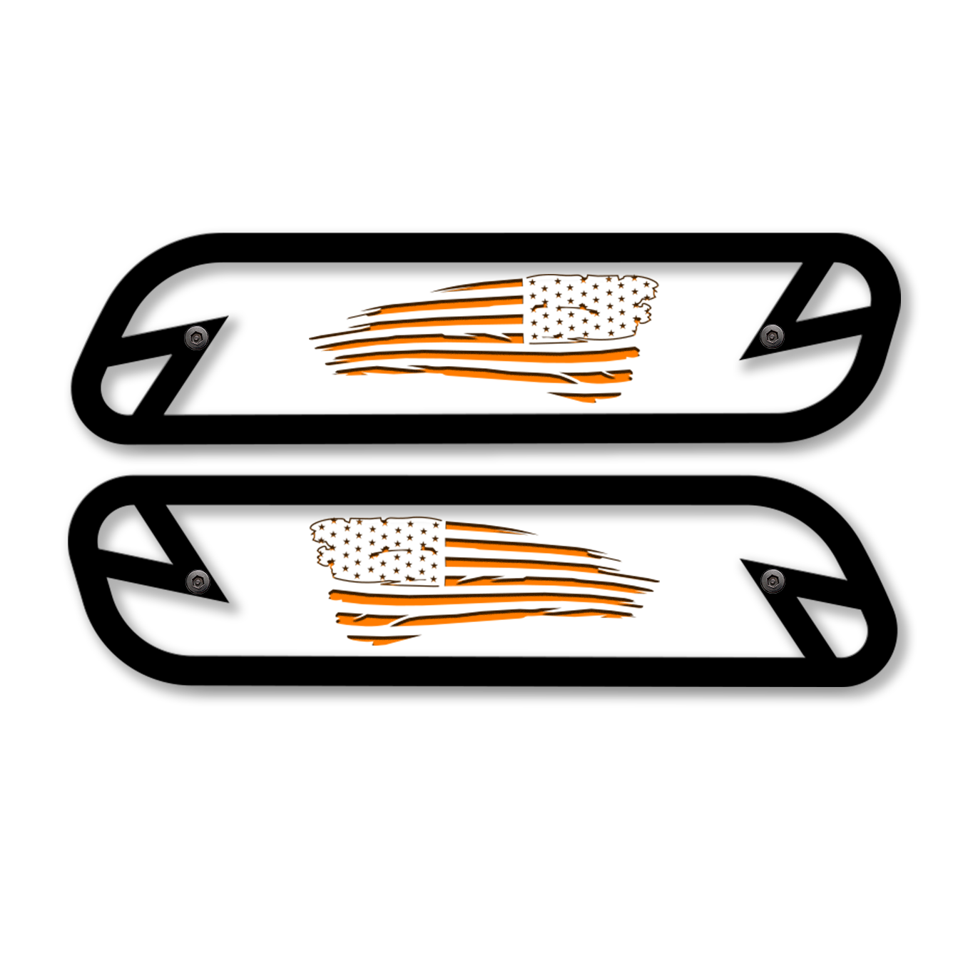 Tattered Flag Hood Emblem Replacements - Fits 2019-2022 Ram® 2500, 3500, 4500 - Fully Customizable, LED or Non-LED
