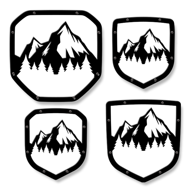 Mountains Shield Emblem - RAM® Trucks, Grille and Tailgate - Fits Multiple Models and Years