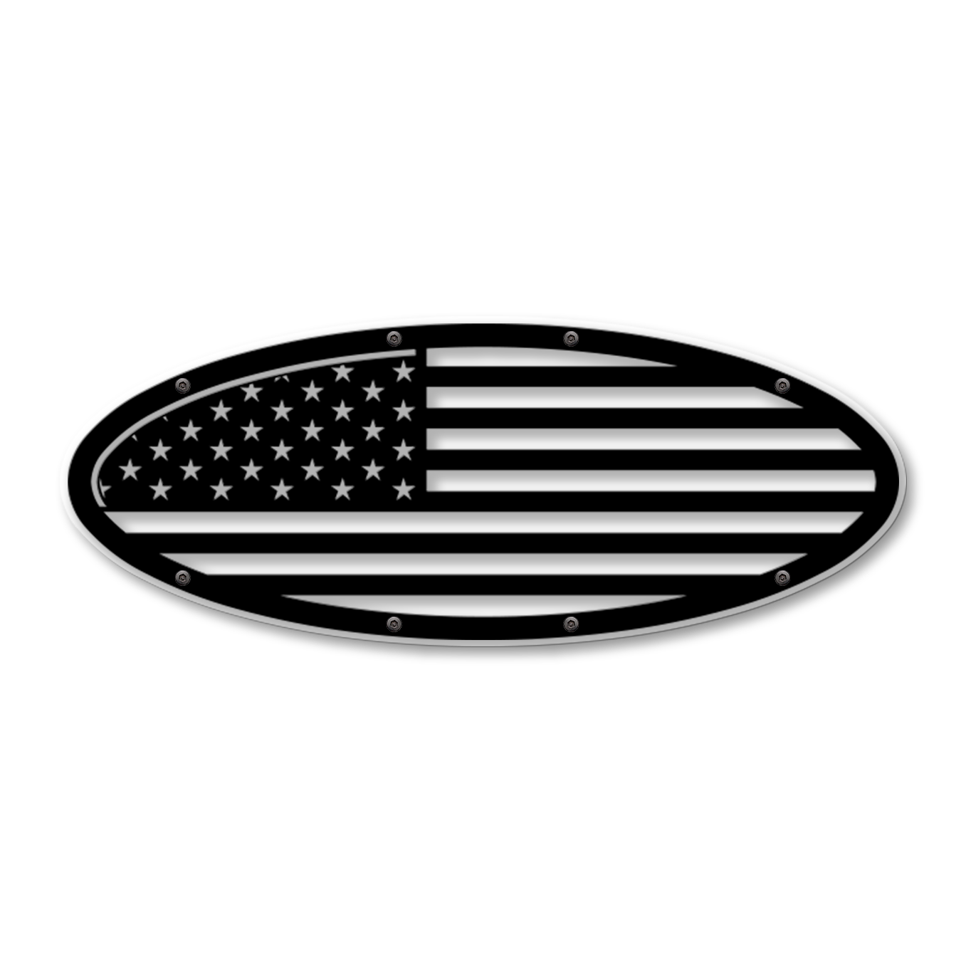 American Flag Oval Replacement - Fits Multiple Ford® Trucks - Fully Customizable Colors
