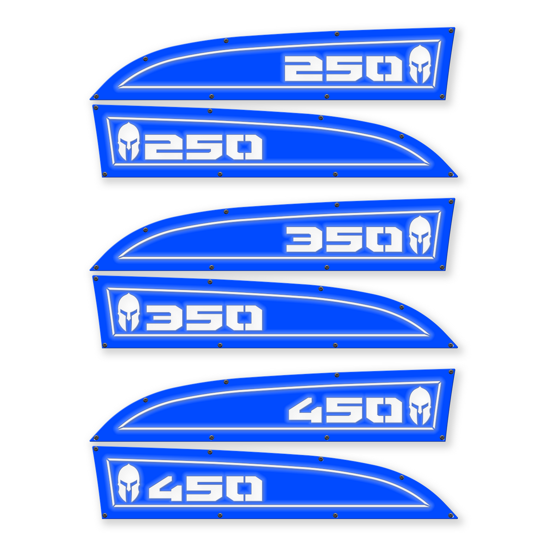 Spartan 250, 350 or 450 11-16 Ford® Super Duty® Fender Badge Replacements - Fully Customizable, LED and Non-LED