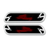 Tattered Flag Hood Emblem Replacements - Fits 2019-2022 Ram® 2500, 3500, 4500 - Fully Customizable, LED or Non-LED