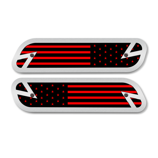 American Flag Hood Emblem Replacements - Fits 2019-2023 Ram® 2500, 3500, 4500 - Fully Customizable, Non-LED