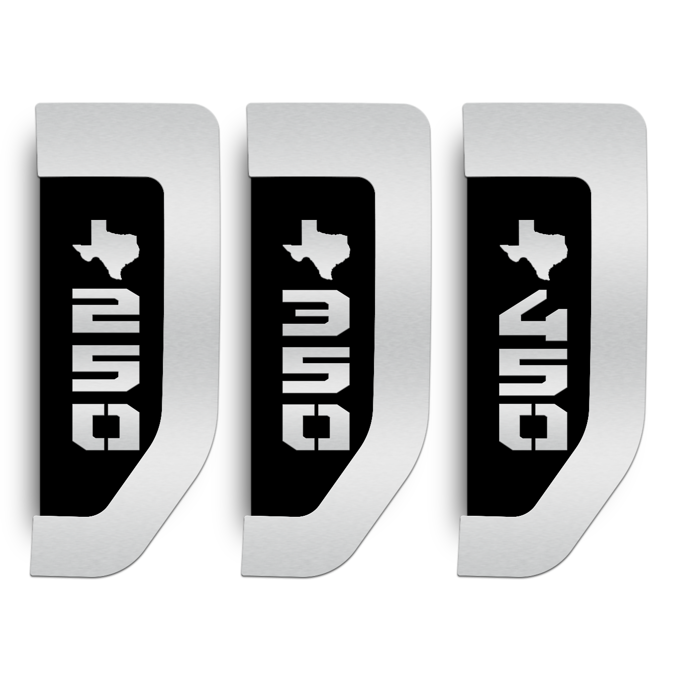 Texas State 2017-2022 Ford® Super Duty® Fender Badge Replacement Set - Fully Customizable - LED and Non-LED