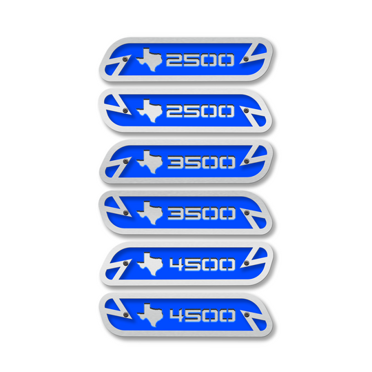 Texas 2500/3500/4500 Hood Emblem Replacements - Fits 2019-2023 Ram® 2500, 3500, 4500 - Fully Customizable, LED or Non-LED