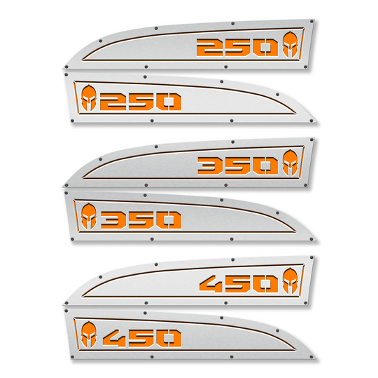 Spartan 250, 350 or 450 11-16 Ford® Super Duty® Fender Badge Replacements - Fully Customizable, LED and Non-LED